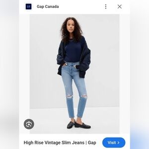 Lot of 3 Gap Vintage Slim Jeans 28 29 Petite Length